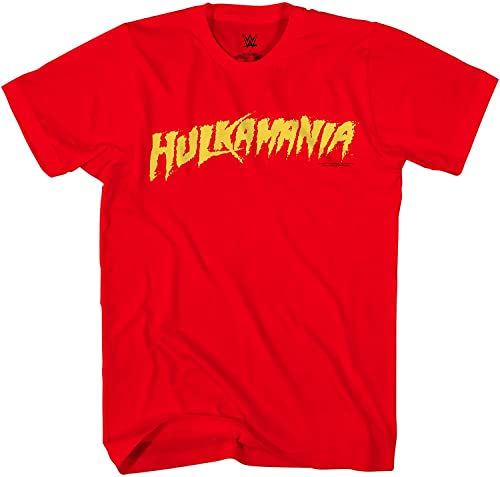 WWE Superstar Hulk Hogan Shirt - Hulkamania Hollywood Hogan - World Wrestling Champion T-Shirt (Red Hulkamania, Large)