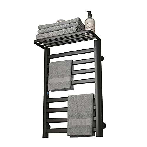 Toalleros eléctricos de Pared con Temporizador, toalleros eléctricos Inteligentes, toalleros con Estante y secador de Toallas.