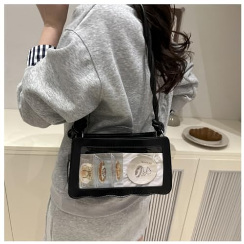 Women small leather bag, fashionable itabag suitable for parties, shoulder bag with badge hanging decoration bag3