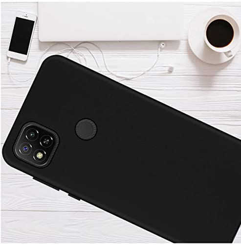 Image of Mobile Back Cover Case for Xiaomi Redmi 9 (Silicone Case|CameraProtection|Black SC1510)