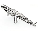 Flairs New York Gentleman's Premium Handmade Artisan Tie Bars Clips (2.00, Silver AK47)