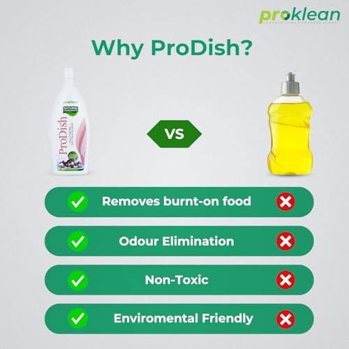 Proklean ProDish Wash Liquid Gel, Herbal Dishwasher-Liquid, Effective Cleaning for Kitchen Utensils - Removes Burnt-On Food & Odor, Eco-Friendly &... - Image 6