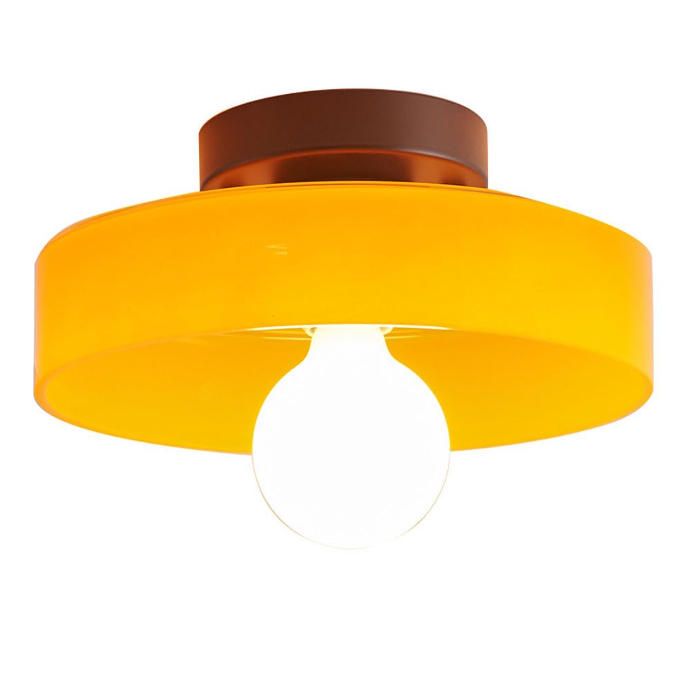 HXYSXHJUO Nordic Close to Ceiling Light Glass Semi Flush Mount Lamp 13.8in Small Chandelier E27 Lights for Bedroom Cloakroom Home Hallway Lighting Fixture