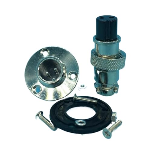 Connecteur circulaire GX12 fiche aviation femelle 2 broches 3 trous 12mm