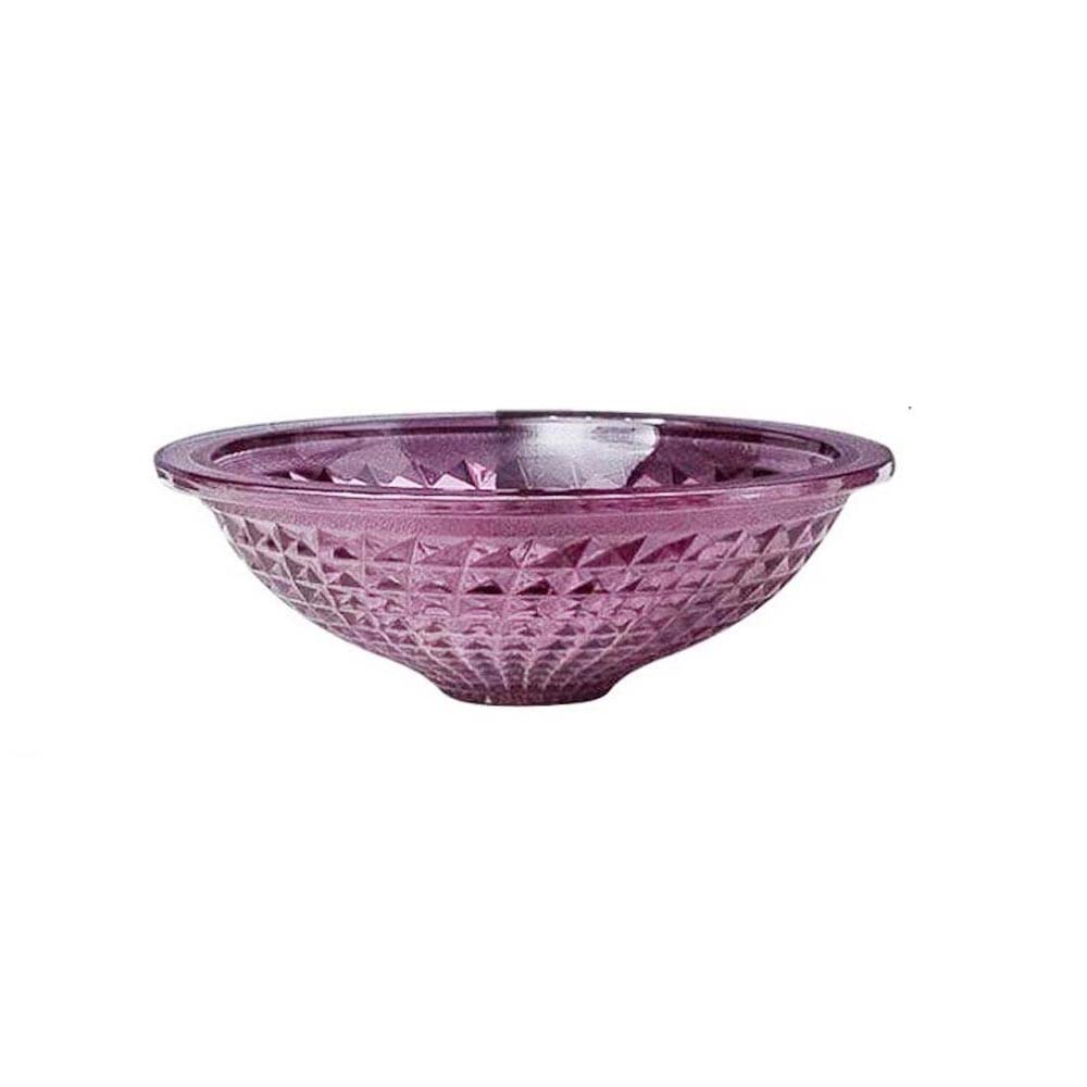ChicStyleMe Crystal Glass Basin - Purple Ingot Die-Casting Multi-Function Counter Basin for Bathroom, L420*W420*H140*T12mm
