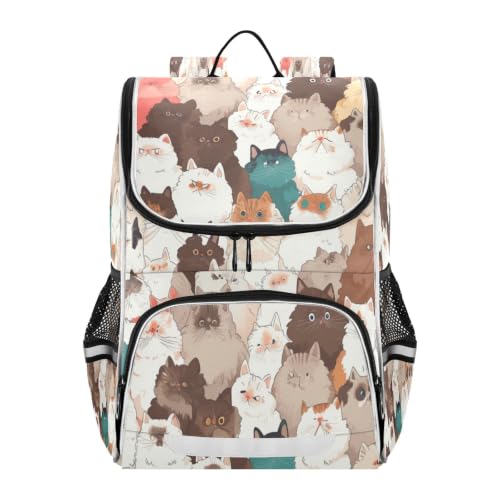 Sac à dos scolaire chats mignons pour accompagner les journées d'école et les sorties de week-end