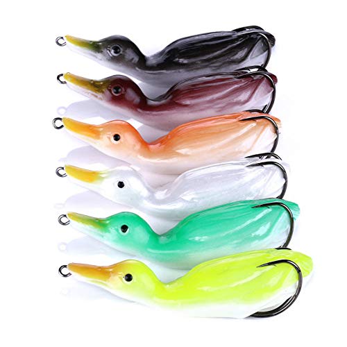 Iscas de pesca falsas, 10,5 cm 18,5 g Isca biônica macia de pato simulado com anzol de pesca - 2