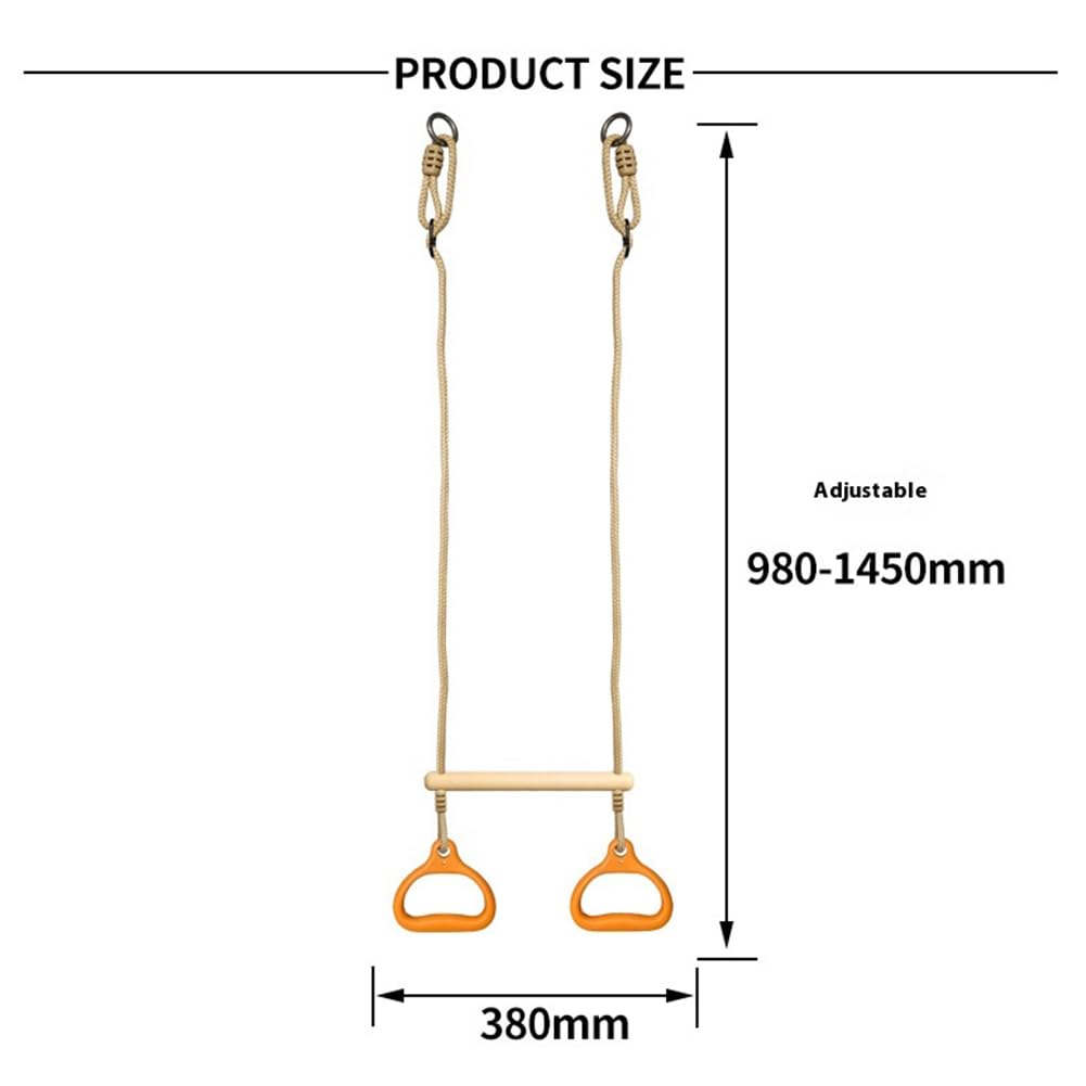 Barra de columpio de trapecio ajustable para niños y adultos, versátil juego de columpio ajustable en altura para gimnasio en casa y parque infantil, divertidas actividades de fitness para todos