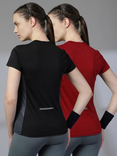Image of CHKOKKO Gym Tshirt for Women Workout Dry Fit t Shirt Sports Tshirt Lightweight Round Neck Breathable Half Sleeve Activewear Mesh Running Yoga Tops for Woman