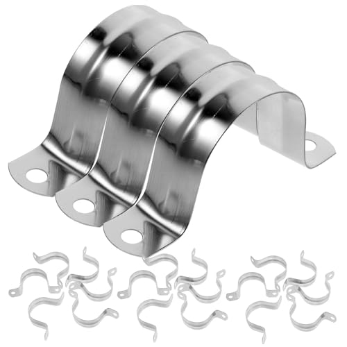 Mikikit Heavy Duty Metal Tube Clamp U-brackets for Mounting Clamp Clamps Smooth Surface