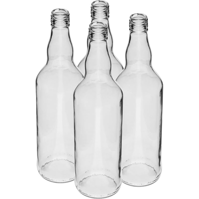 Bouteille - Marasca - 100 ml - Lot de 6 - Bouchon à vis argent - Verre