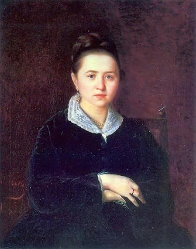 Peinture Murale Portrait d'Anna Ivanovna Sergeeva Vasily Grigorievich Perov Décoration Salon
