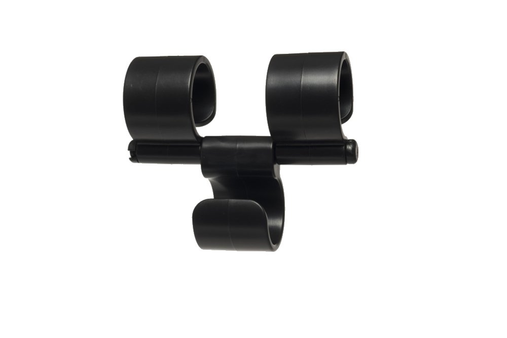 Negro – Gancho multiusos fuerte, duradero y ligero innovador para bolsas de pañales, mochilas, bolsos, bolsas de comestibles; uso en cochecitos de bebé, carritos de compras, andadores