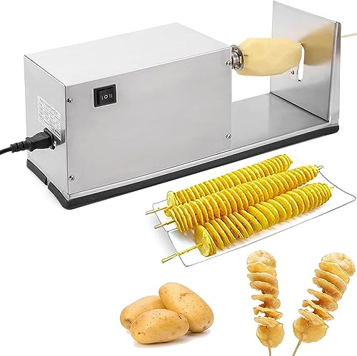 Máquina Cortadora de Papas Tornado Eléctrica Acero Inox