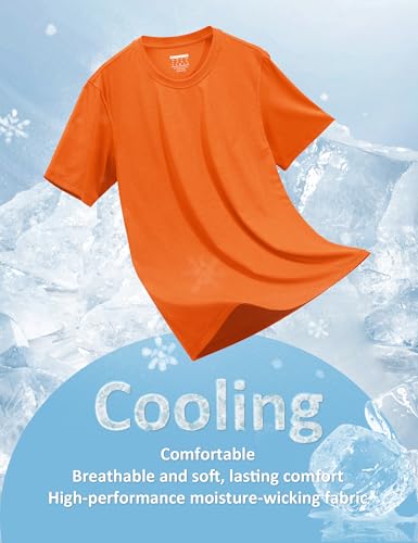Image of MAGCOMSEN Mens T-Shirts Short Sleeve UPF 50+ Lightweight Moisture Wicking Basic Crewneck Casual Summer Cooling T Shirt