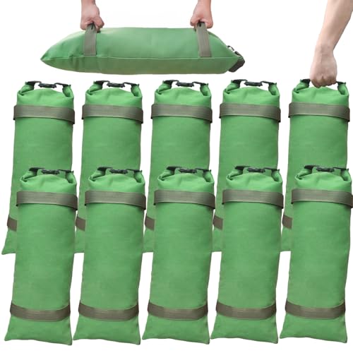 Flood Barrier Sand Bags 10Pcs Thickened Long Canvas Flood Protection