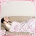Buryeah Pink Bow Throw Blanket Valentine's Day Galentine's Day Gifts Preppy Blanket Coquette 50