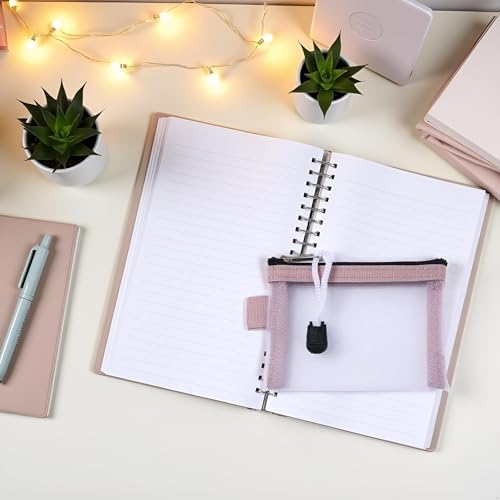 Jowxsx Pink Mesh Storage Bags Casual Travel Mini Zipper Pouch Small Wallet Bags Nylon ID Credit Card Holder Mesh Cosmetic Bag Transparent File Bag3