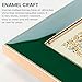 Venusmiles 4x6 Enamel Picture Frame, Gold Metal Edge with Easel, Real Glass Photo Frame for Wall and Tabletop Display Family Office Photo Gallery, Green Enamel/1pc