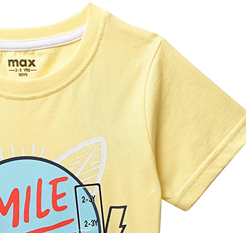Image of Max Boys Typographic Print Crew Neck T-Shirt