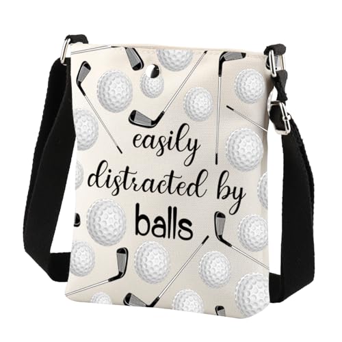 Golf Crossbody Bag Golf Gifts Easily Distracted By Balls Crossbody Bag Funny Golf Gift Golf Fans Gift Golfing Crossbody Purse