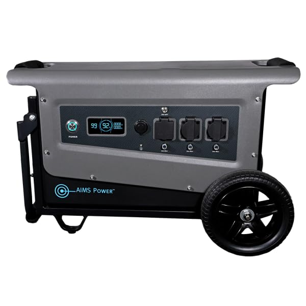 Image of AIMS 33A Portable Solar Generator 5.04 kWh LiFePO4 | Solar & Grid Inputs | Solar Input, Grid Input