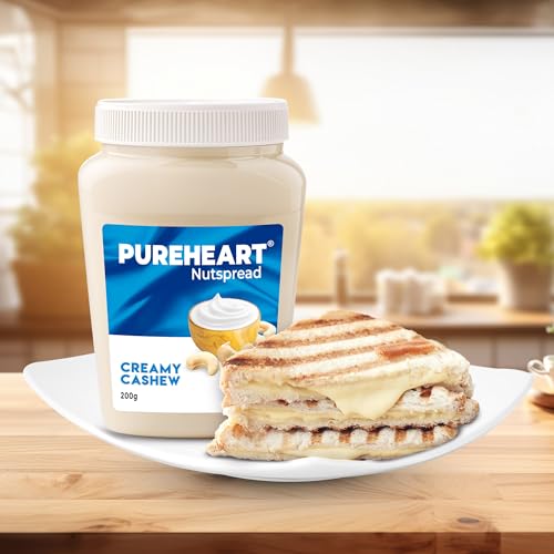 Image of Pureheart Nut Spread Creamy Cashew 200 gm, Nutty Spread for Breakfast, Delicious, Smooth & Creamy Snack
