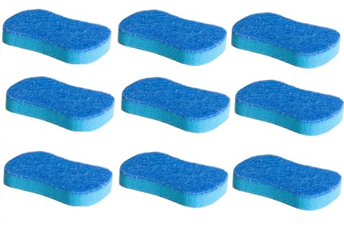 PCMOVILES Estropajos para Vitrocerámica Azules para Cocina | Pack de 9 Unidades | Limpieza Suave y Eficaz | No Rayan | Esponja Multiusos