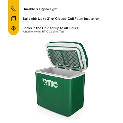 Image of RTIC 8 QT Road Trip Personal Cooler, Small, Compact, Insulated, Portable Ice Chest Box for Food, Drink, Beverage, Beach, Camping, Picnic, Fishing, Boat, 12-Can Capacity