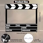 Fabric Movie Night Large Photo Booth Props 39 x 59 Inch Movie Theater Picture Selfie Frame Cinema Photo Frame Background Banner Backdrop for Family Holiday Birthday Baby Shower Party Supplies - Image 2