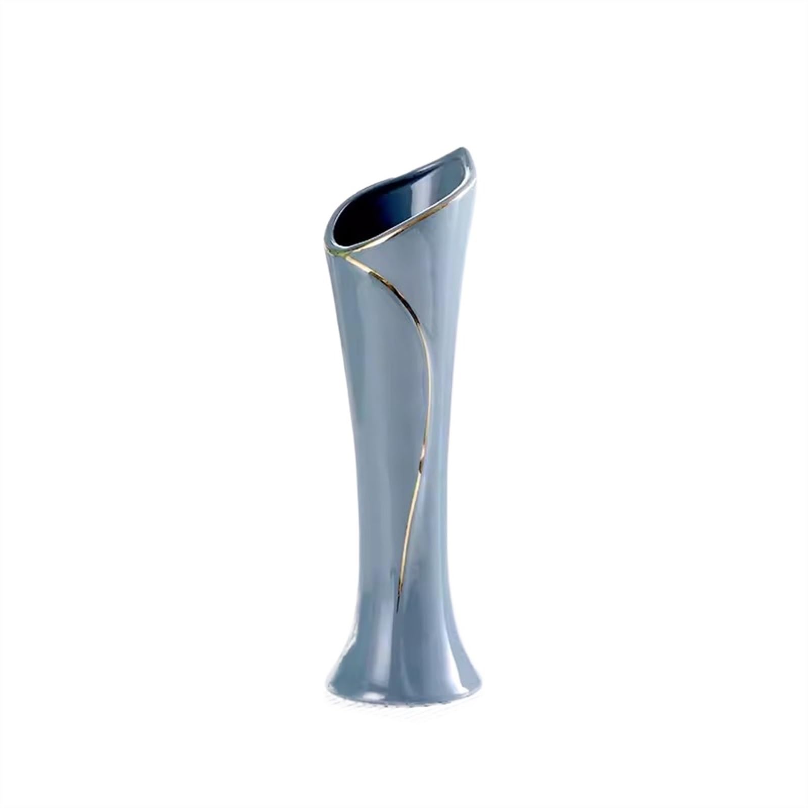 Bzgpmfud Gris Vase Desktop Flower Ceramic Decoration Living Room Arrangement Dry Dining Table Tv Cabinet(Gris)