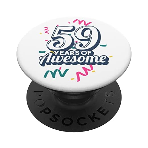 59 cumpleaños 59 años de increíble cumpleaños de 59 años PopSockets PopGrip Intercambiable