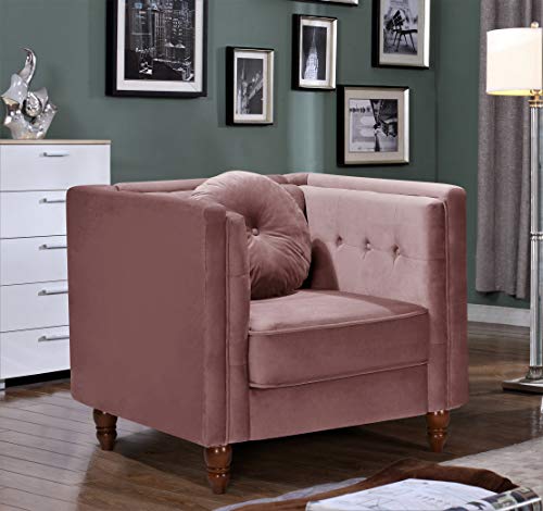 Sillón Plegable Terciopelo Rosado miniatura 2
