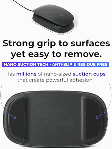 Image of Ascrono - Charging Station Compatible with Apple Magic Mouse 2 - Black - Perfect Accessories | Usable As Charging Dock, Stand & Charger | Includes 5ft (1.5m) USB-A Cable | Lightning Connector