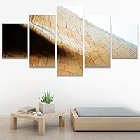 SIGNWIN 5 Panel Canvas Wall Art Solid Structures for Home Decorations Ready to Hang - 60