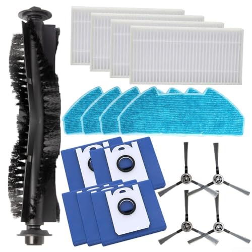 Fit For BObsweep Fit For Dustin Fit For Ultra-Vision, Main Side Brush Filter Mop Cloth Dust Bag Kit, Dust Management Supplies Bundle, Robotic Cleaner Parts & Accessories (18pcs)