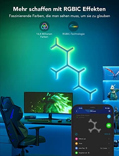 Govee Glide Y Lights, RGBIC LED Gaming Lights, 7er Pack – Ansicht 3