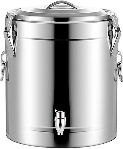 ELGADO Water Boiler Dispenser, Commercial Stainless Steel Catering Tea Urn for Shop Canteen Hotel, Anti-Drip Tap Lockable Lid Portable Handle (Size : 40L)