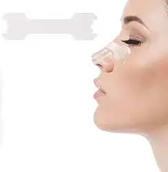 kit 100 Unidades Adesivos Dilatador Tira Nasal Transparente Anti Ronco Tamanho Médio M