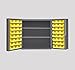 Durham DC-243636-48-2S-95 Deep Door Bin and Shelf Cabinet, 36" Overall Height, 36" Overall Width, Total Number of Bins 48