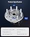 ECCPP Replacement for 2 NEW 515061 Front Wheel Hub Bearing Assembly Fit For 2003 2004 2005 Dodge Ram 2500 3500 8 Lug W/ABS 4x4 4WD