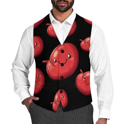 Happy Liver Men's Formal Suit Vest for Business Formal Or Casual Dress Waistcoat Wedding