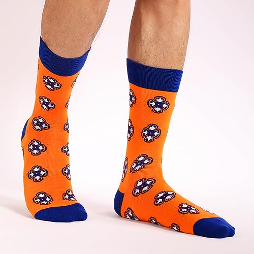 Image of HHX YONLEE Dress Socks 5 /6 /10 Pairs Crew Argyle Colorful Cotton Novelty Casual Happy Fun