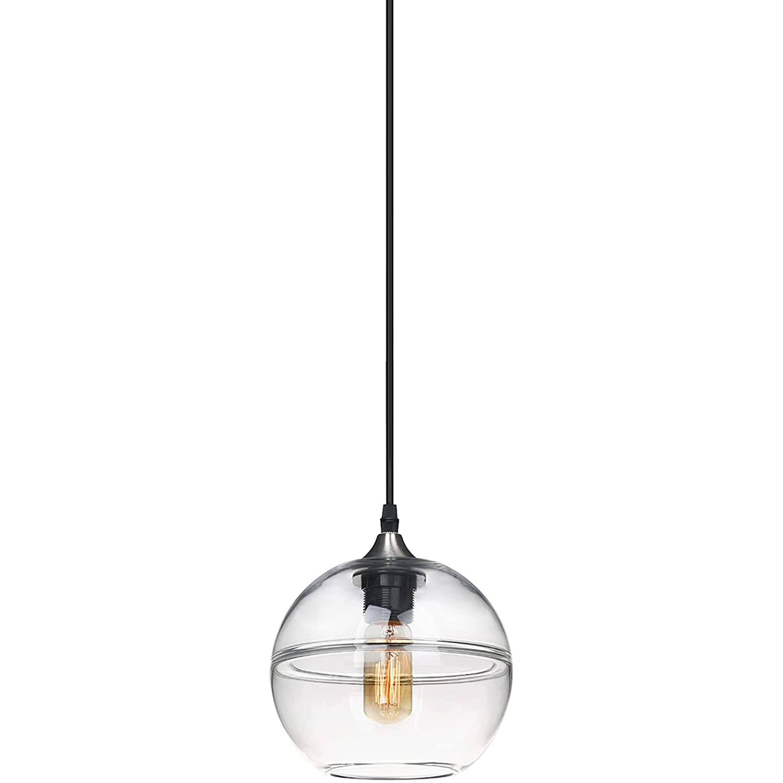 Buy H XD GLOBAL Modern Style Pendant Lighting Fixture, Globe Glass