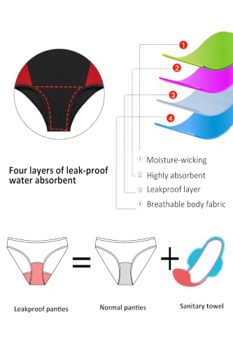 Image of Beautikini Period Swimwear One Piece Sporty Racerback Color Block Swimsuit