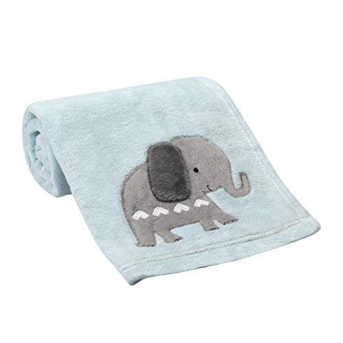 Image of Bedtime Originals Jungle Fun Baby Blanket, Blue