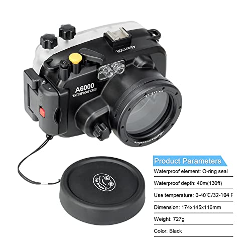 Image of A6000 Underwater Camera Housing, Professional Waterproof Case, IPX8 Rated 130ft Depth, Drop-Proof, Freeze-Proof (YH-A6000)