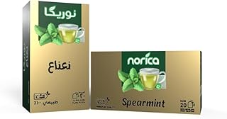 شاي عشبي طبيعي 100% بالنعناع المجفف من نوريكا - 20 كيس شاي