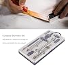 9PCS Geometry Set, Extensible Drawing Compass Circle Drawing Tools with Shatterproof Storage Box for Architects Engineers Students