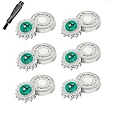 SH60 Replacement Heads Compatible With Norelco 6000 Replacement Blades，SH60 Blades Compatible With Philips Norelco 6000 Replacement Heads Series, S6810, S6820, S6850, S6880/81, 6Pack